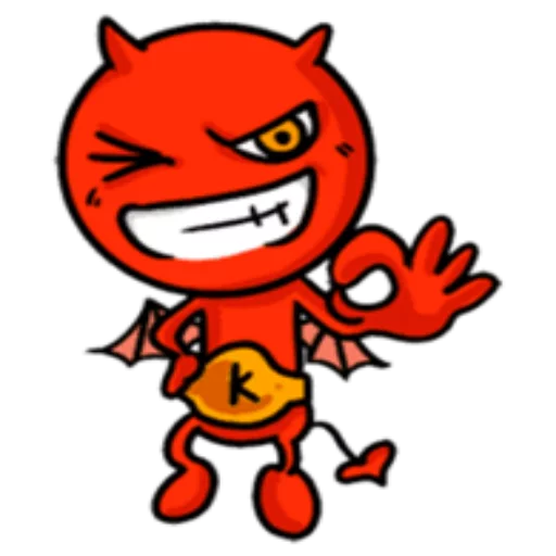 Sticker from the "Funny Devil" sticker pack