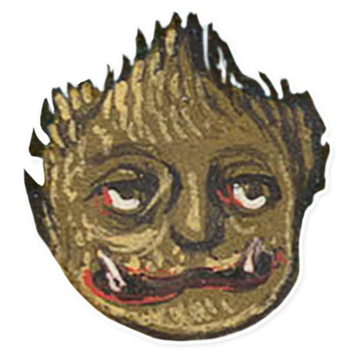 Sticker from the "suffering medieval faces" sticker pack