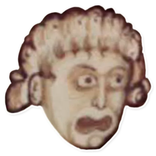 Sticker from the "suffering medieval faces" sticker pack