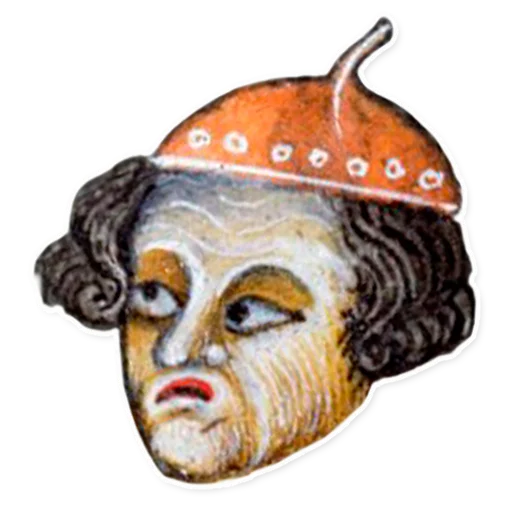 Sticker from the "suffering medieval faces" sticker pack