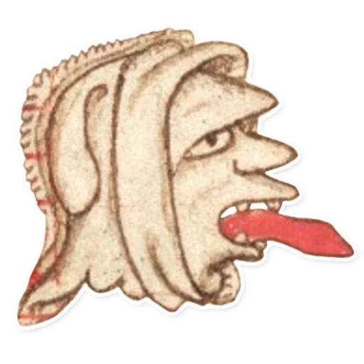 Sticker from the "suffering medieval faces" sticker pack