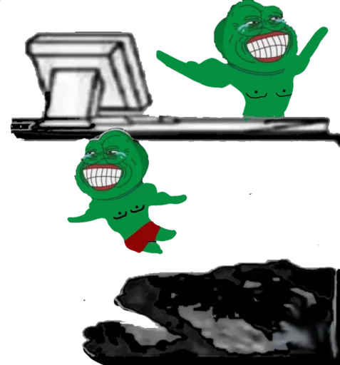 Sticker from the "Pepe memes" sticker pack