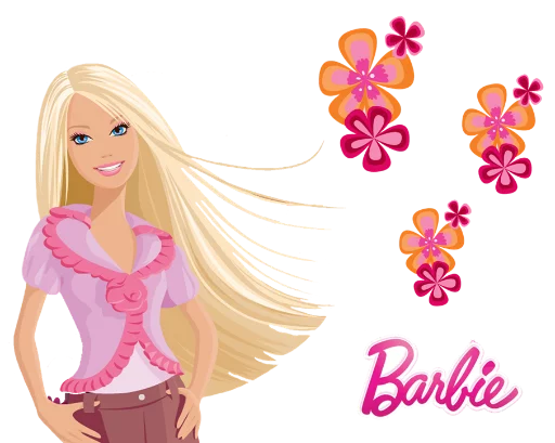 Sticker ?Barbie drawings?