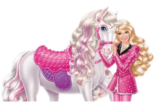 Sticker from the "?Barbie drawings?" sticker pack