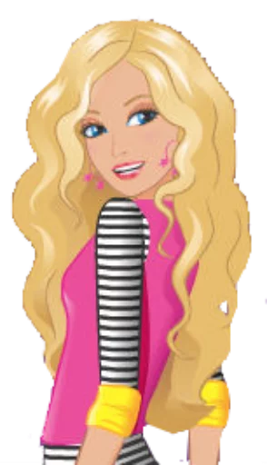 Sticker from the "?Barbie drawings?" sticker pack