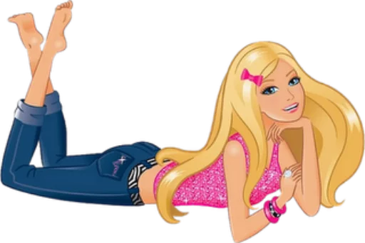 Sticker from the "?Barbie drawings?" sticker pack