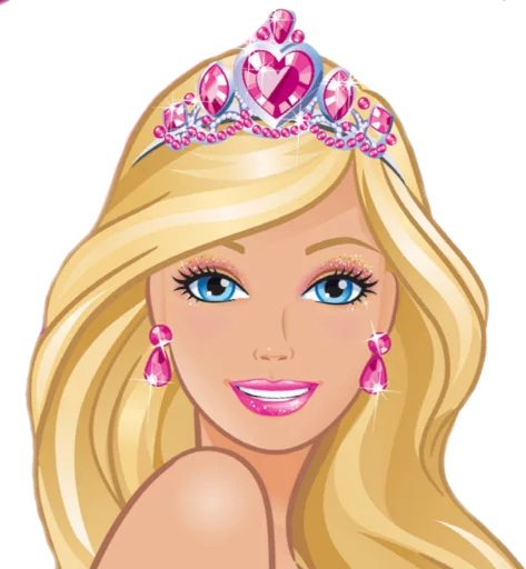 Sticker from the "?Barbie drawings?" sticker pack