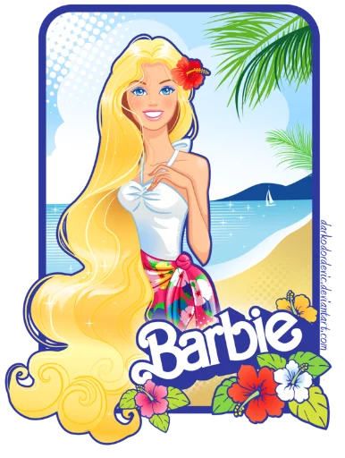 Sticker ?Barbie drawings?