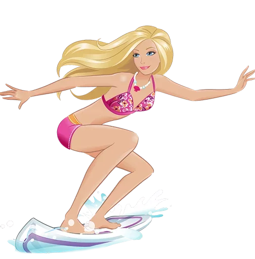 Sticker from the "?Barbie drawings?" sticker pack