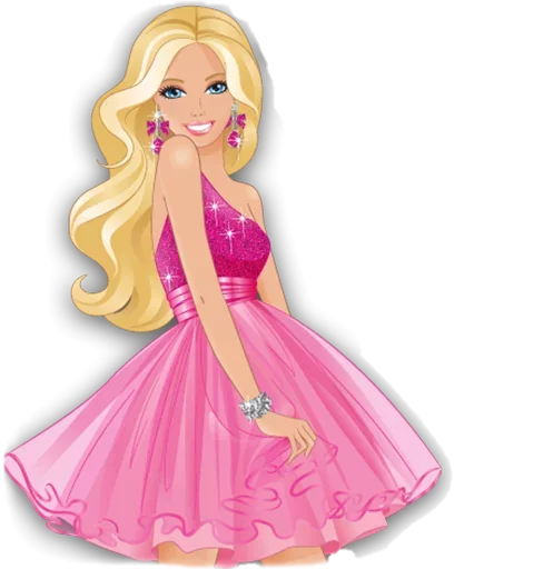 Sticker from the "?Barbie drawings?" sticker pack