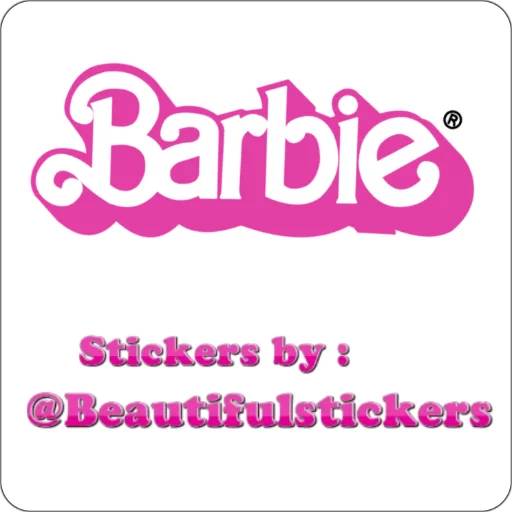 Sticker from the "?Barbie drawings?" sticker pack