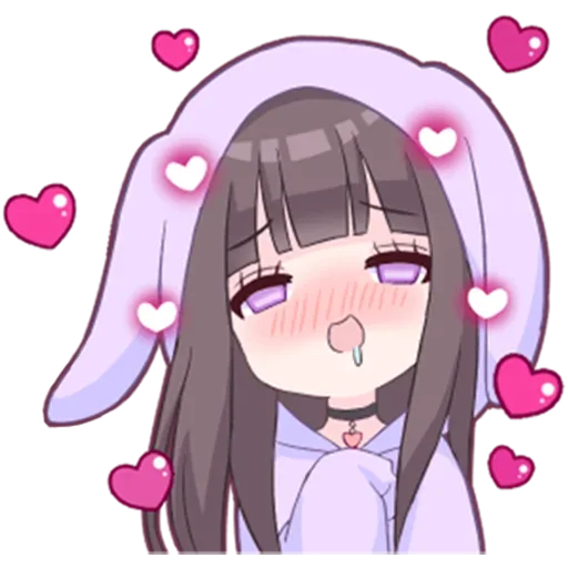 Sticker from the "Яндере-тян | Yandere-chan" sticker pack