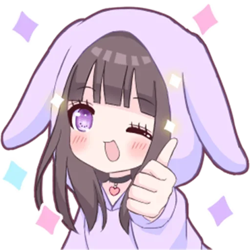 Sticker from the "Яндере-тян | Yandere-chan" sticker pack