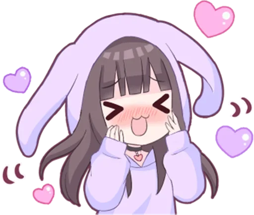 Sticker from the "Яндере-тян | Yandere-chan" sticker pack