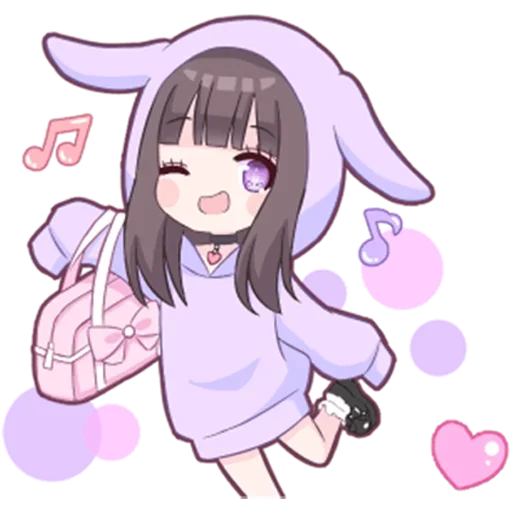 Sticker from the "Яндере-тян | Yandere-chan" sticker pack