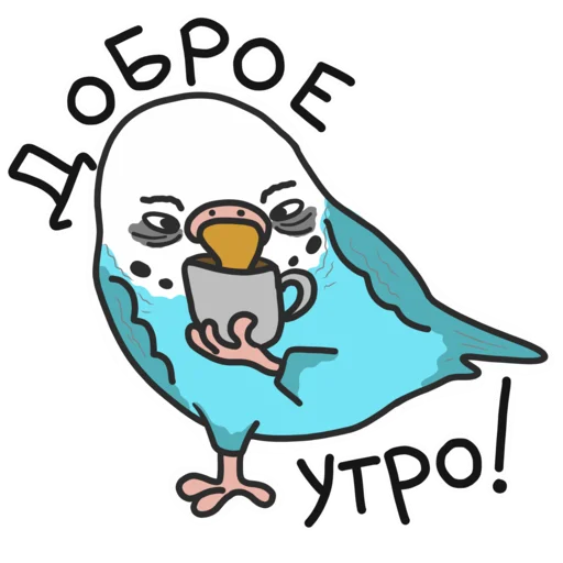 Sticker from the "Попуг" sticker pack