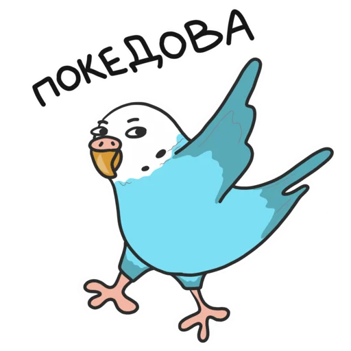 Sticker from the "Попуг" sticker pack