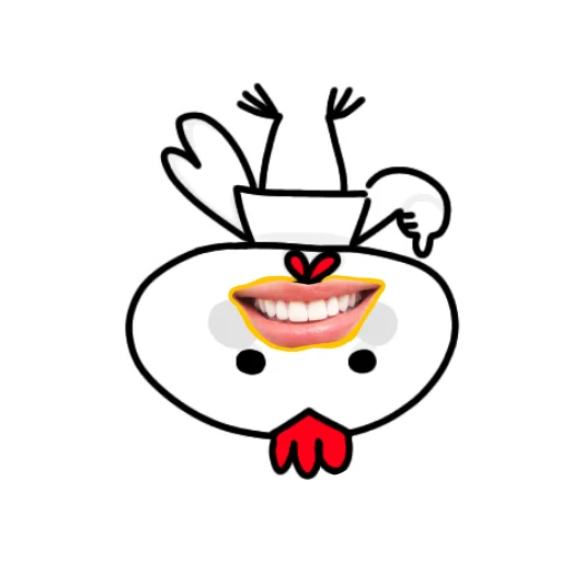 Sticker from the "Курочка загадка" sticker pack