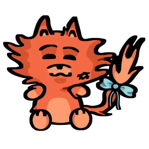 Sticker from the "Кот Фуня" sticker pack