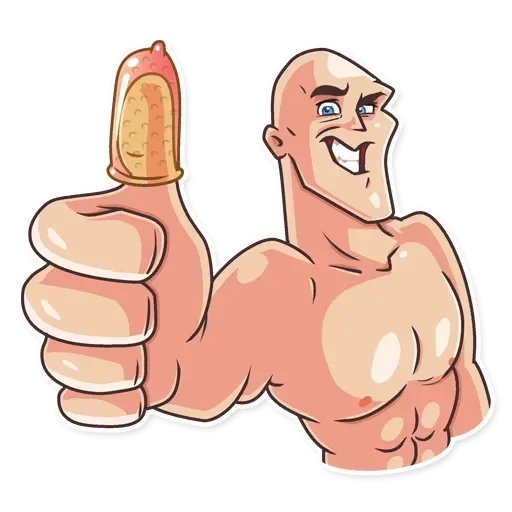 Sticker from the "Лысый из brazzers" sticker pack