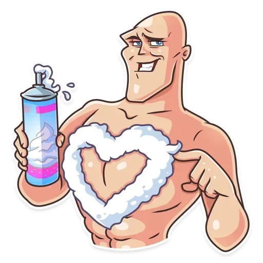 Sticker from the "Лысый из brazzers" sticker pack