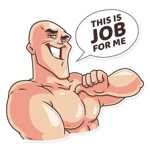 Sticker from the "Лысый из brazzers" sticker pack