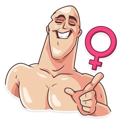 Sticker from the "Лысый из brazzers" sticker pack