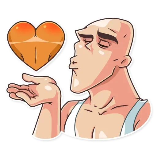 Sticker from the "Лысый из brazzers" sticker pack