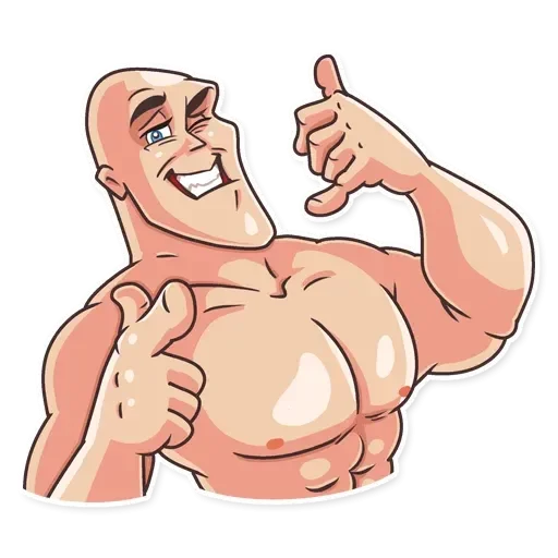 Sticker from the "Лысый из brazzers" sticker pack