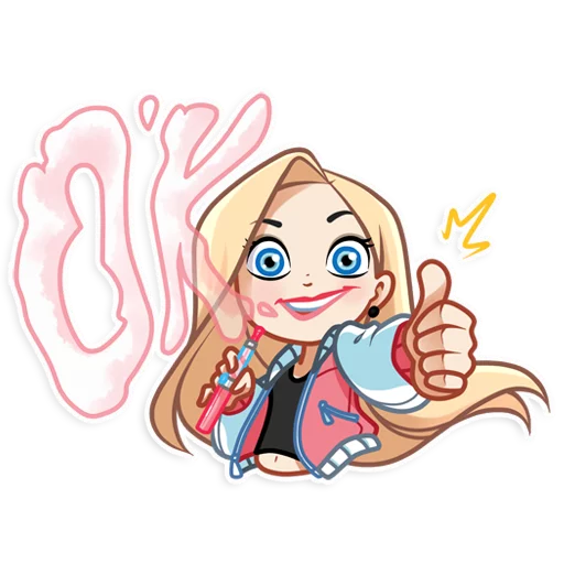 Sticker from the "Vaper Girl" sticker pack