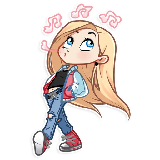 Sticker from the "Vaper Girl" sticker pack