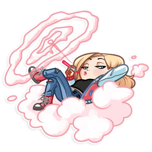 Sticker from the "Vaper Girl" sticker pack