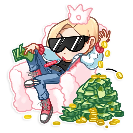 Sticker from the "Vaper Girl" sticker pack