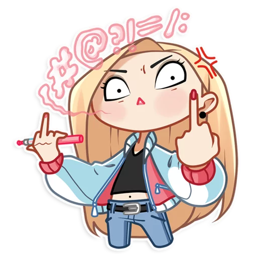 Sticker from the "Vaper Girl" sticker pack