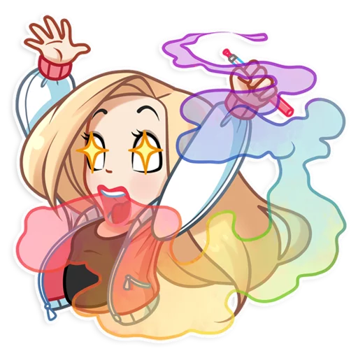 Sticker from the "Vaper Girl" sticker pack