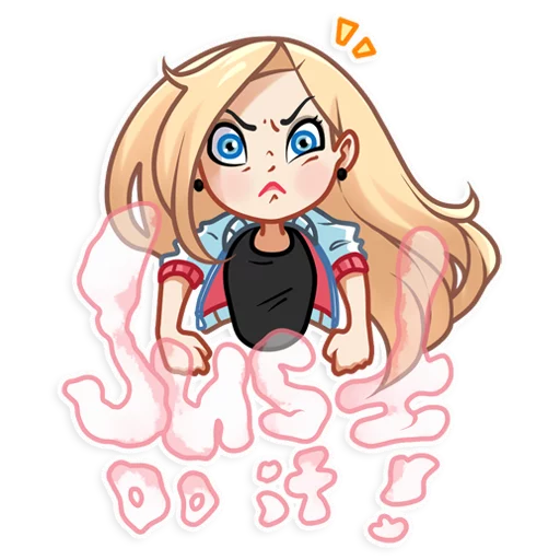 Sticker from the "Vaper Girl" sticker pack