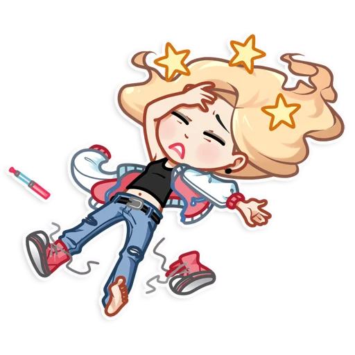 Sticker from the "Vaper Girl" sticker pack