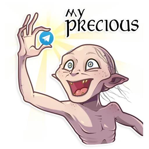 Sticker from the "Gollum" sticker pack