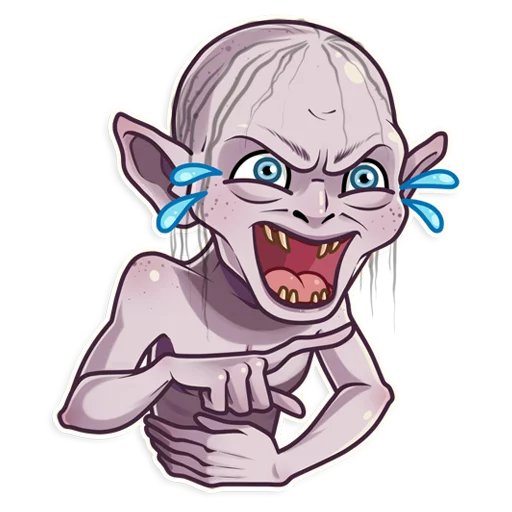 Sticker from the "Gollum" sticker pack