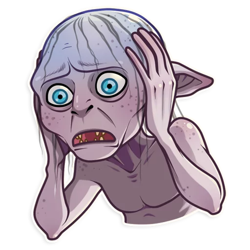 Sticker from the "Gollum" sticker pack