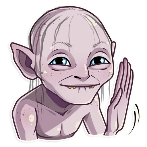 Стикер из набора "Gollum"