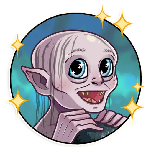 Sticker from the "Gollum" sticker pack