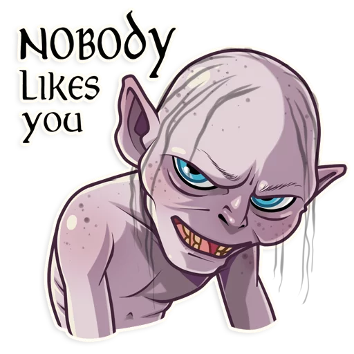 Sticker from the "Gollum" sticker pack