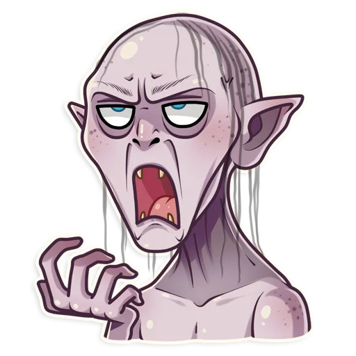 Sticker from the "Gollum" sticker pack