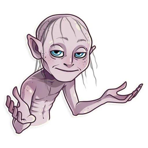 Стикер из набора "Gollum"