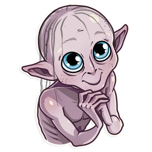 Стикер из набора "Gollum"