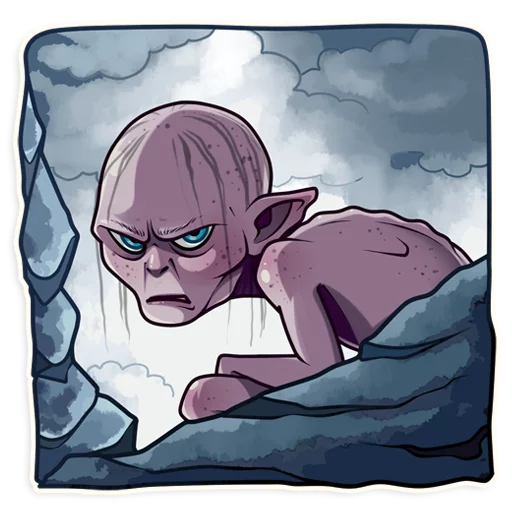 Sticker from the "Gollum" sticker pack