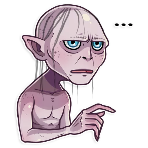 Sticker from the "Gollum" sticker pack