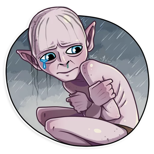 Sticker from the "Gollum" sticker pack