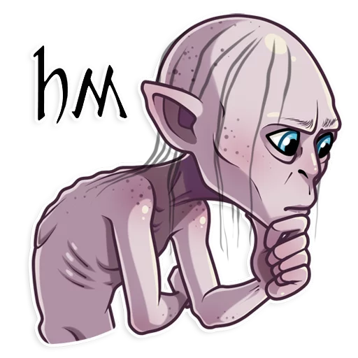 Sticker from the "Gollum" sticker pack